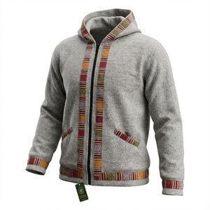 Handwoven Hooded Jacket – Boho Ethnic Style